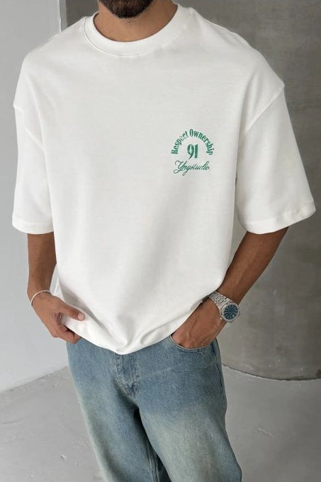 T-SHIRT CROP VM RESPECT WHITE V70-174