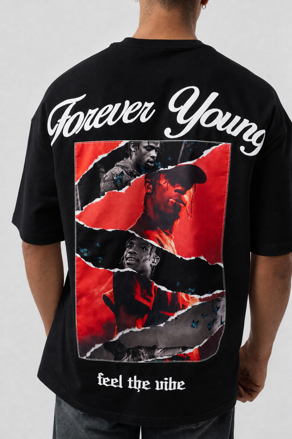 T-SHIRT FOREVER YOUNG BLACK ESCO