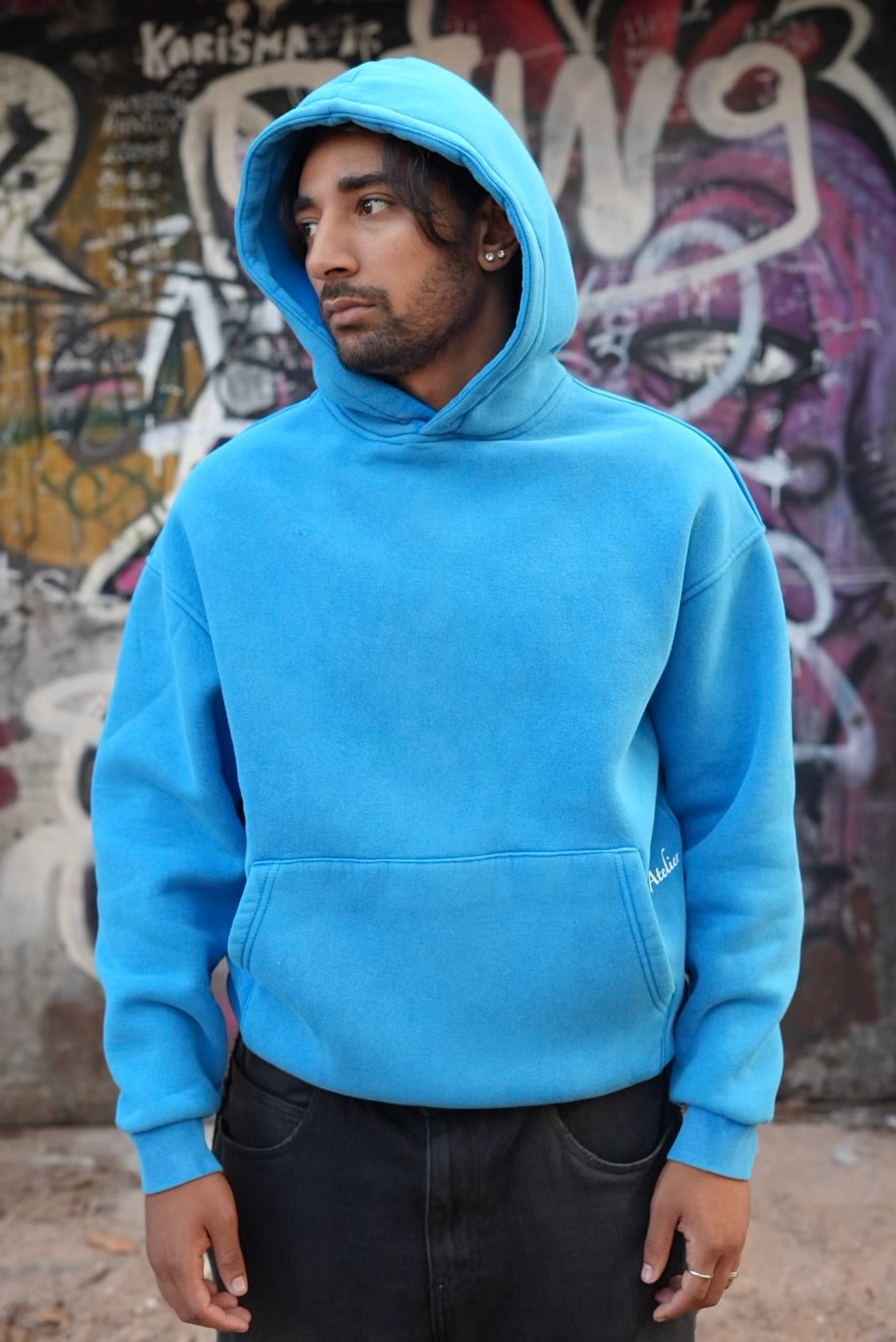HOODIES VOUNG ATELIER TURQUOISE E10-42