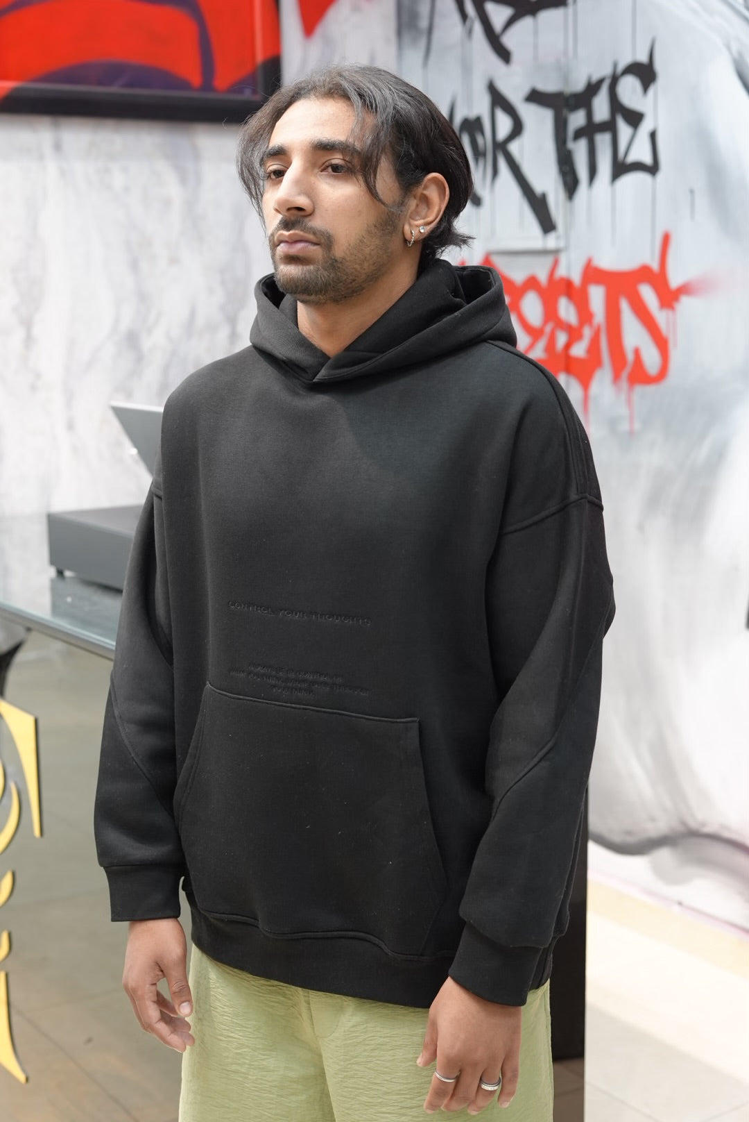 HOODIES ALWAYS A HOPE BLACK swe25018