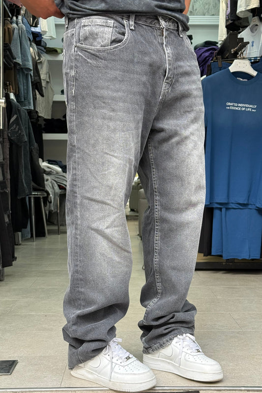 BAGGY JEANS GRIS NOIR