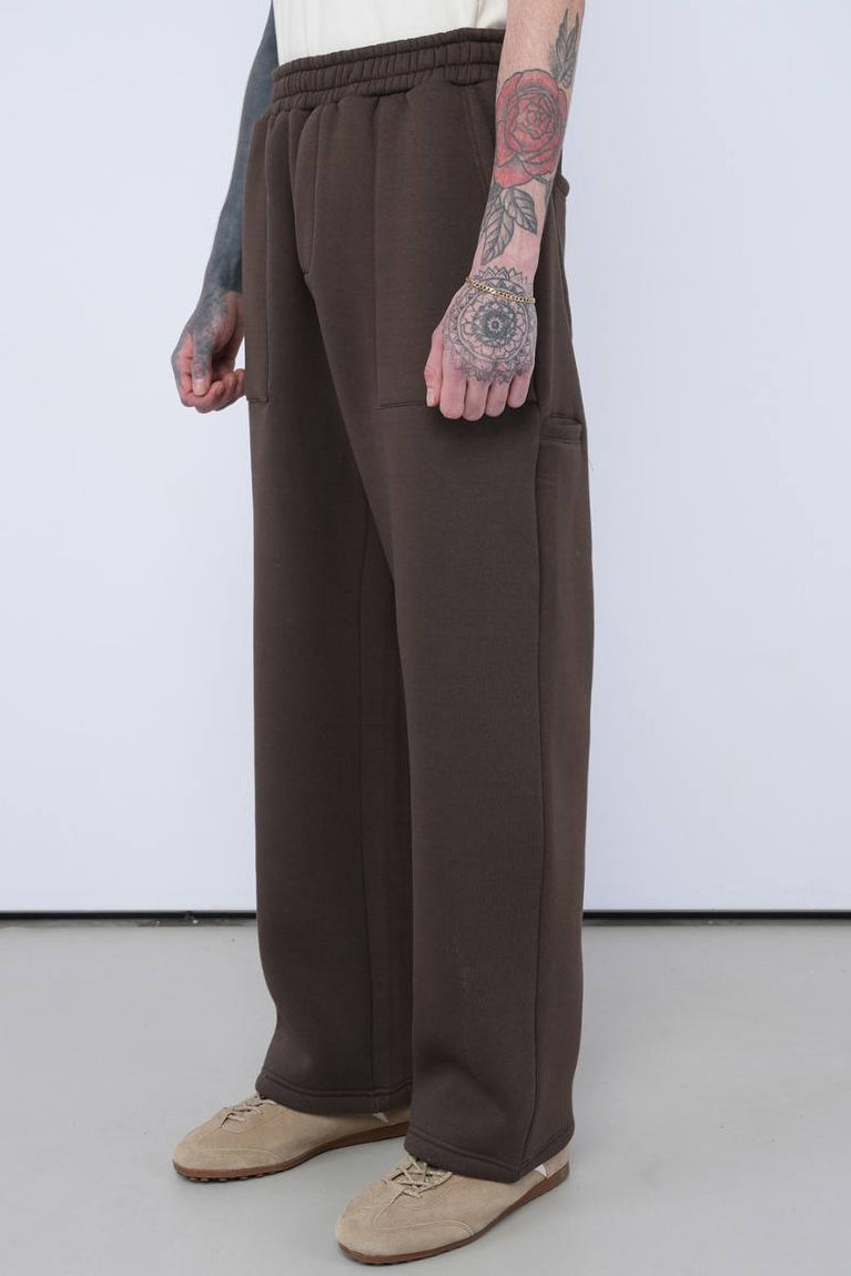 SWEATPANTS OVERSIZE WITH POCHE BROWN BR 100-07