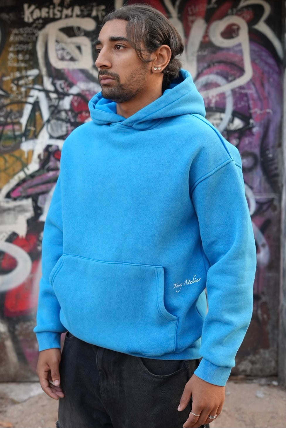 HOODIES VOUNG ATELIER TURQUOISE E10-42