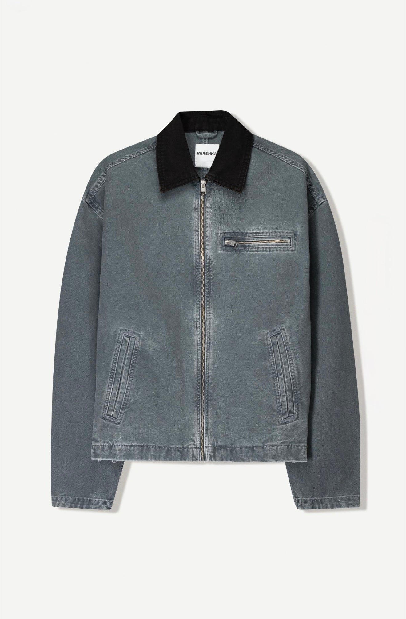 JACKET WITH CONTRAST COLLAR BERSHKA