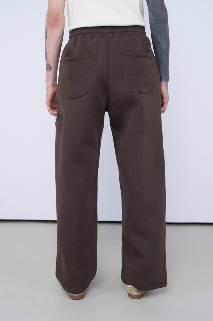 SWEATPANTS OVERSIZE WITH POCHE BROWN BR 100-07