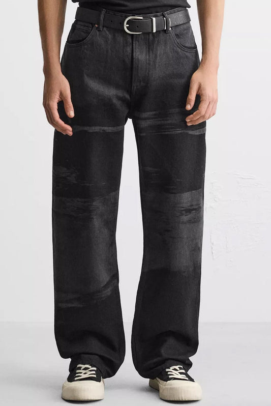 PRINTED RELAXED FIT JEANS ZARA
