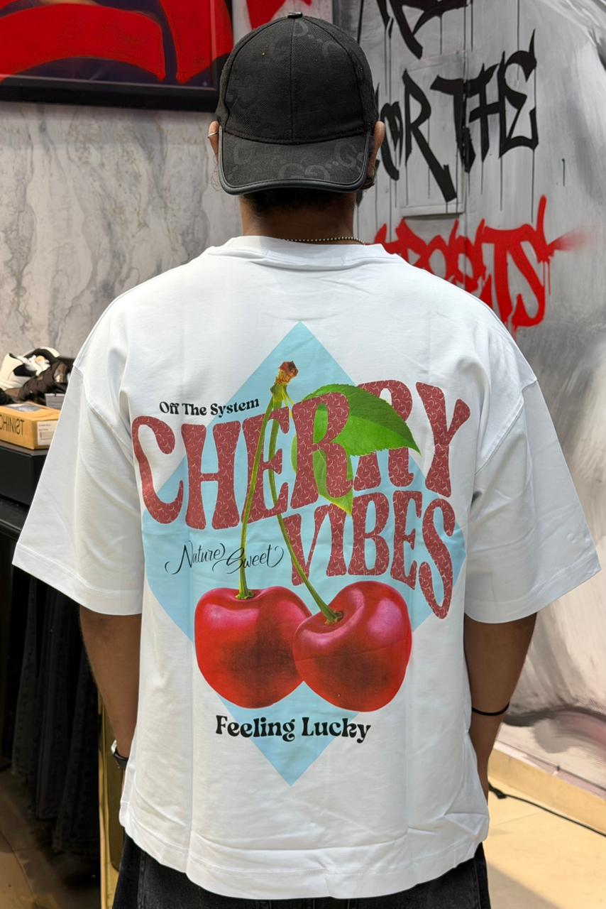 T-SHIRT CHERRY VIBES WHITE