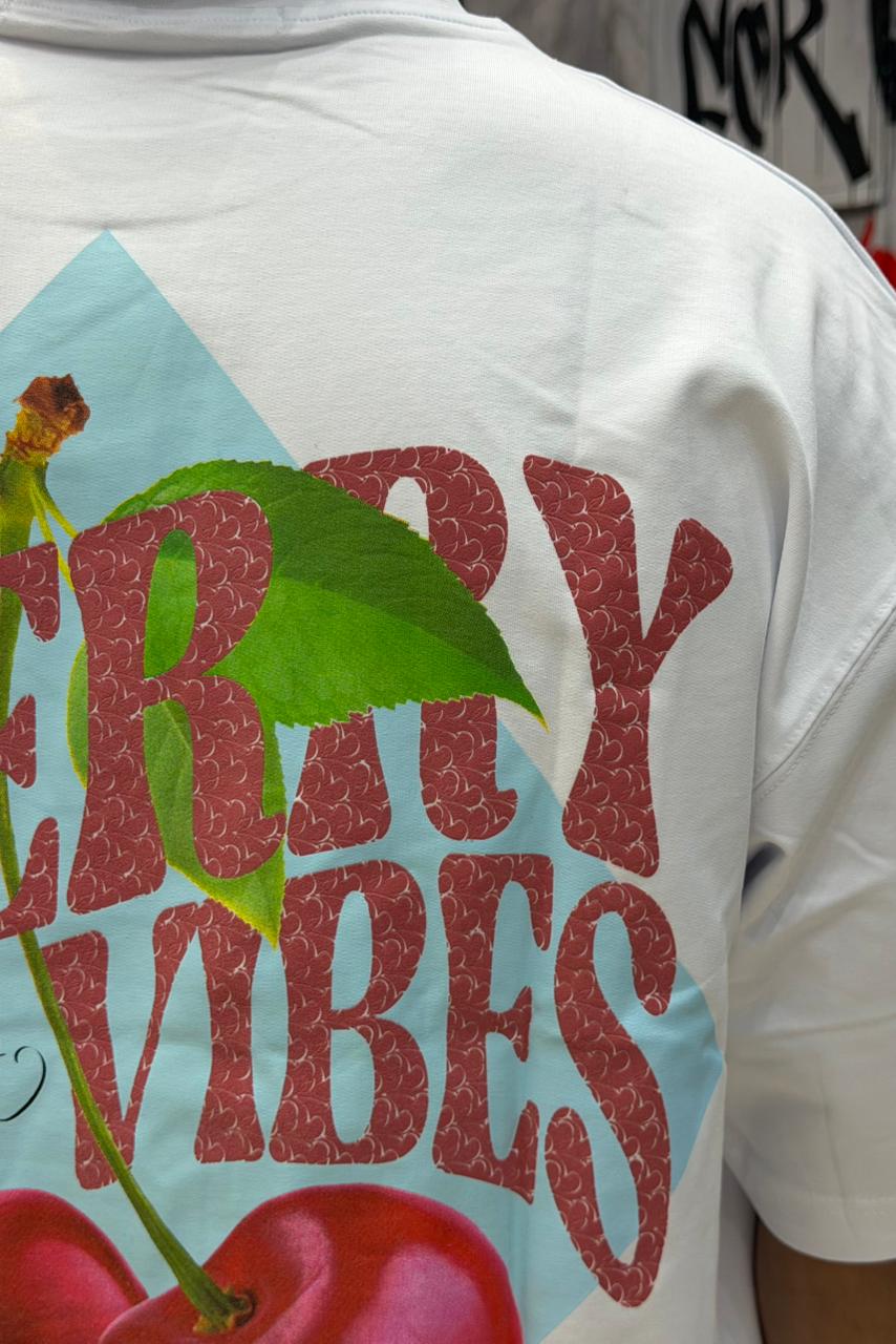T-SHIRT CHERRY VIBES WHITE