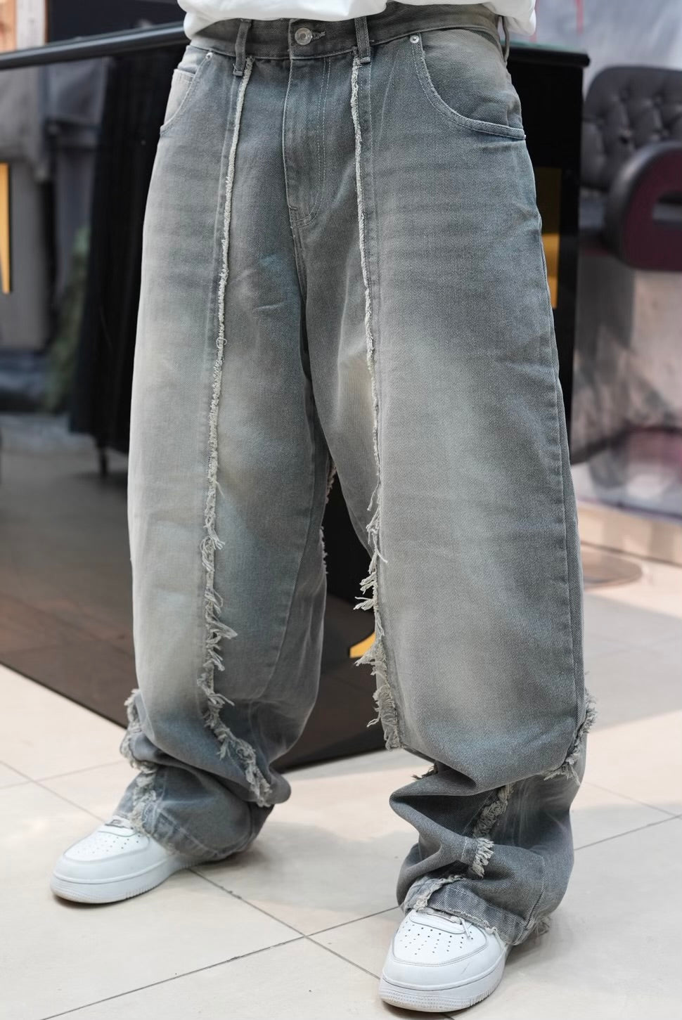 BAGGY JEANS STORM V3 GREY MELANGE