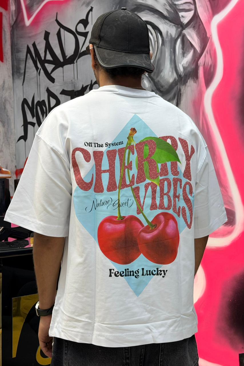 T-SHIRT CHERRY VIBES WHITE