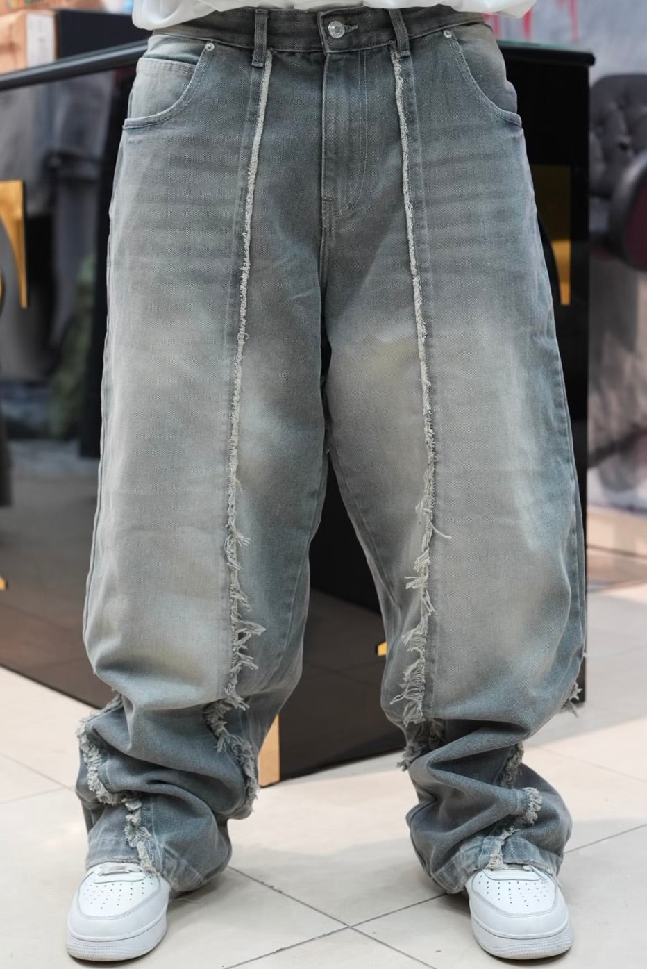 BAGGY JEANS STORM V3 GREY MELANGE