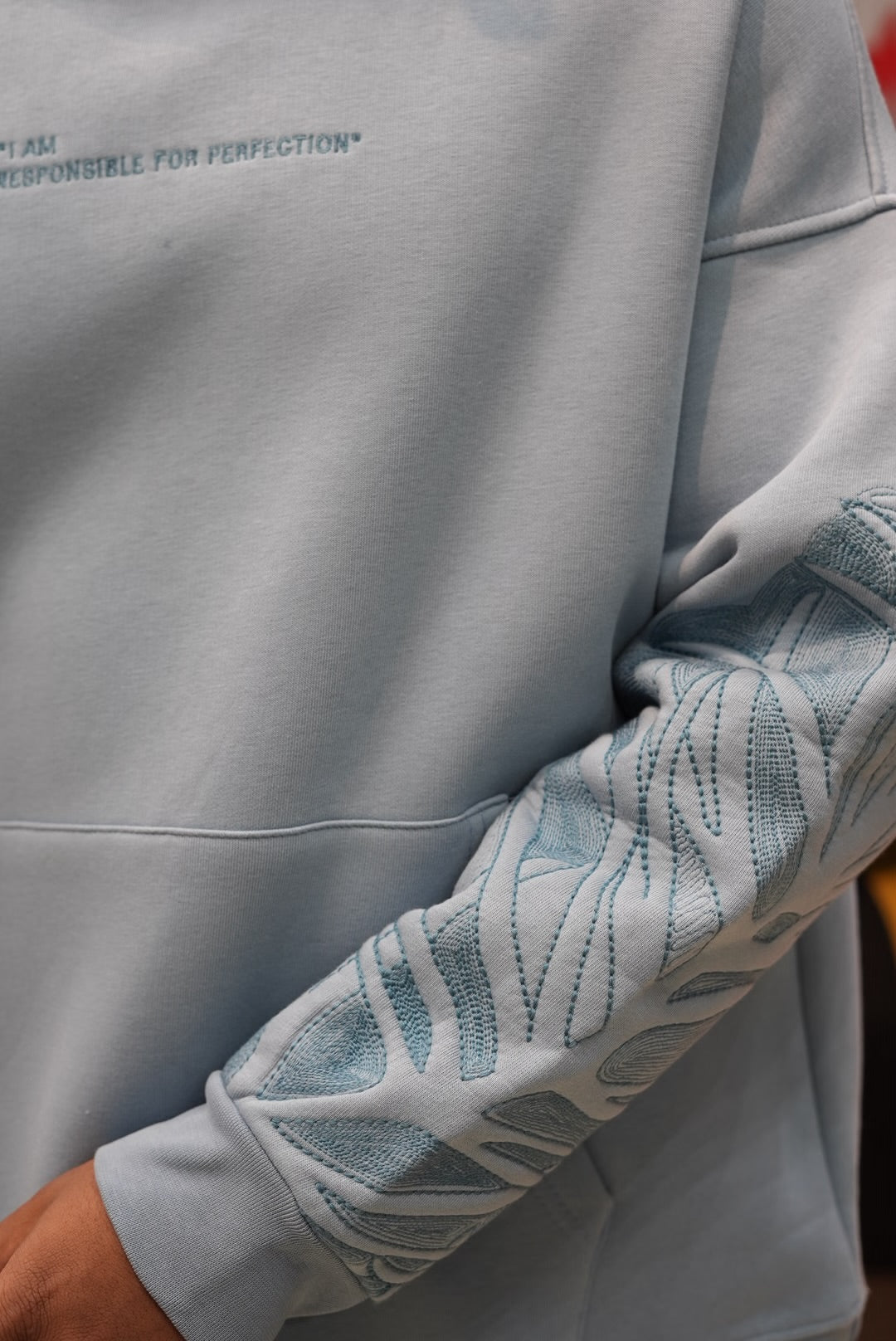 HOODIES I AM RESONSIBALE BLUE swe25007