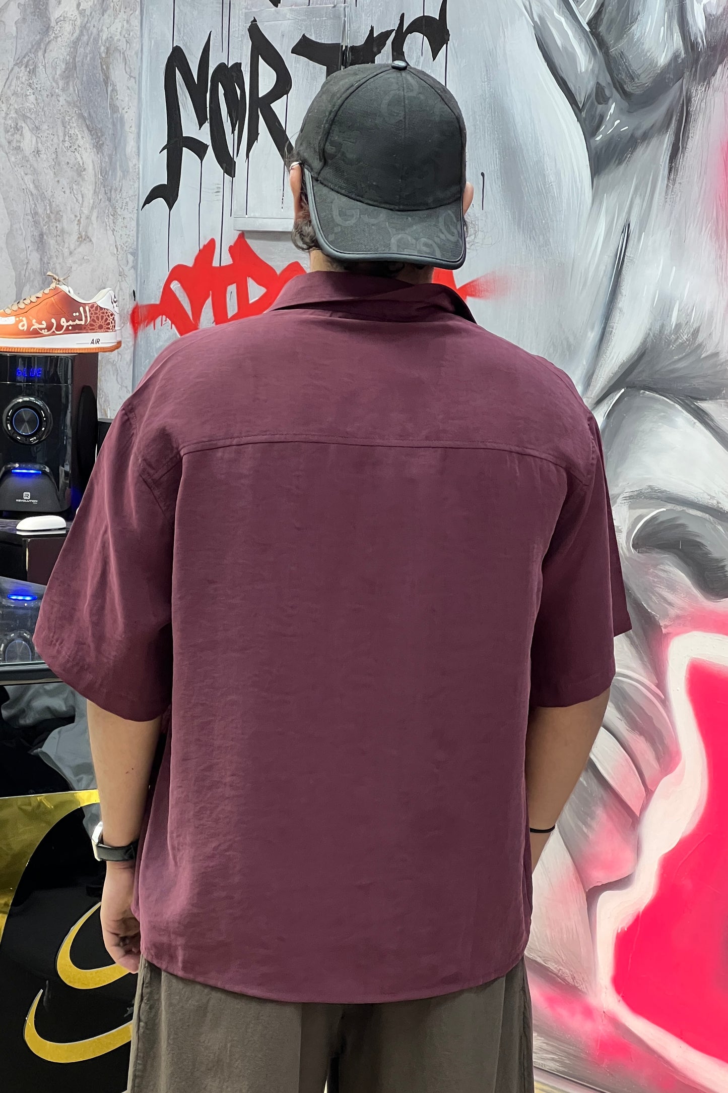 CHEMISE BURGUNDY 10-213