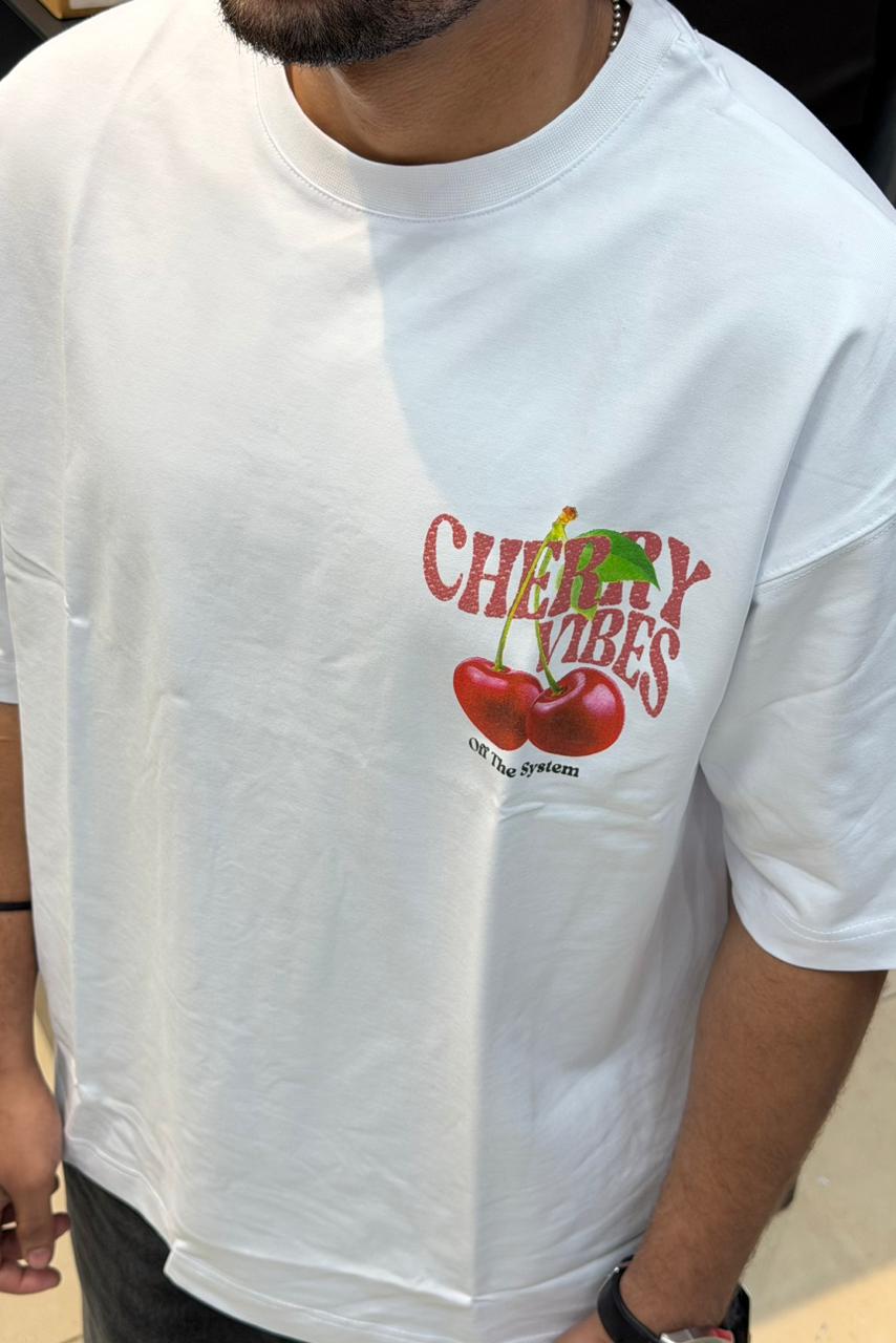 T-SHIRT CHERRY VIBES WHITE