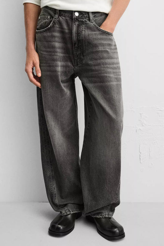 BAGGY JEANS WITH SEAM DETAIL ZARA