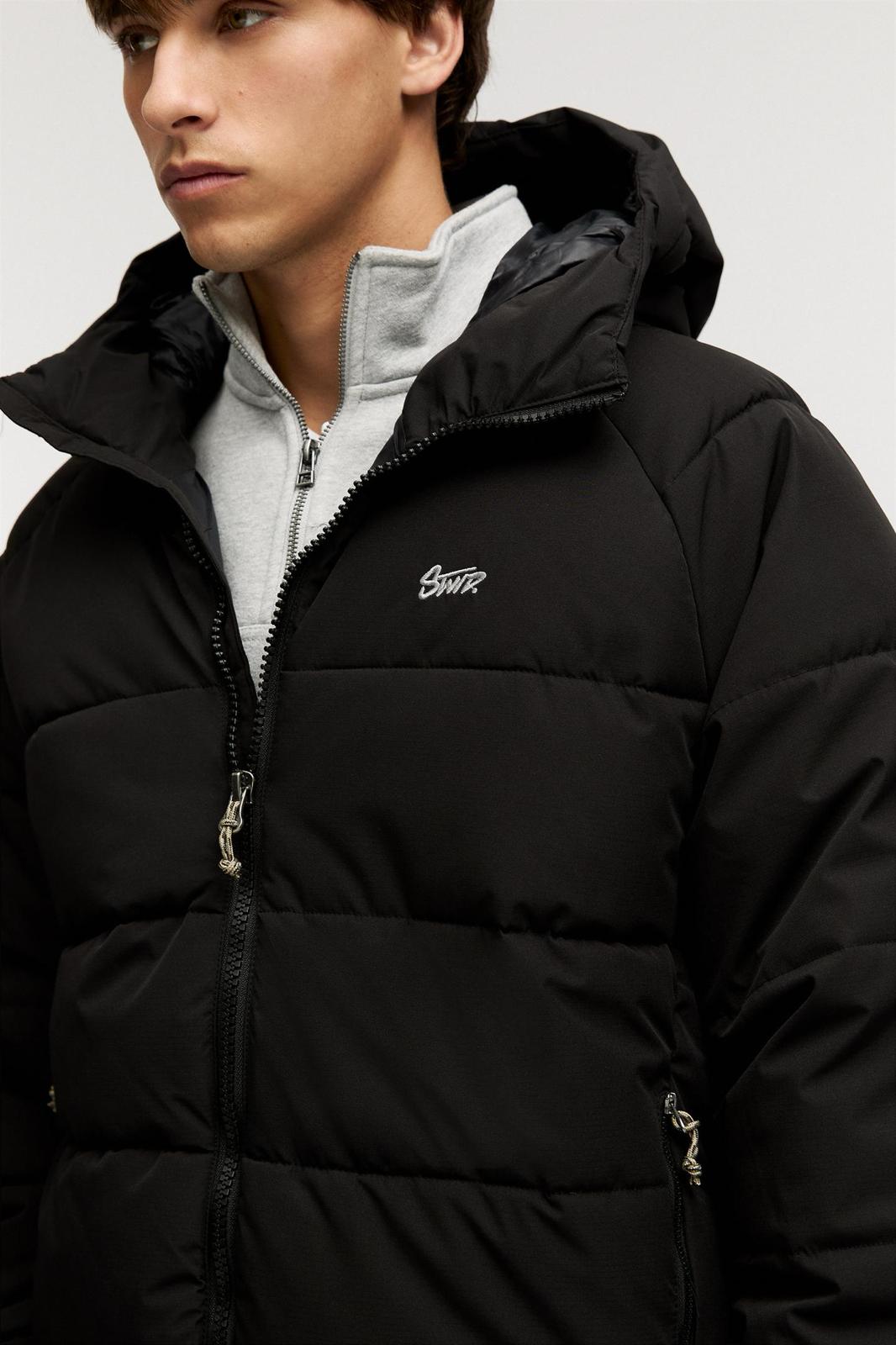 HOODED STWD PUFER JACKET P&B