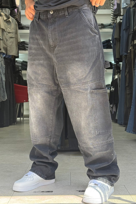 CARGO JEANS NOIR SK