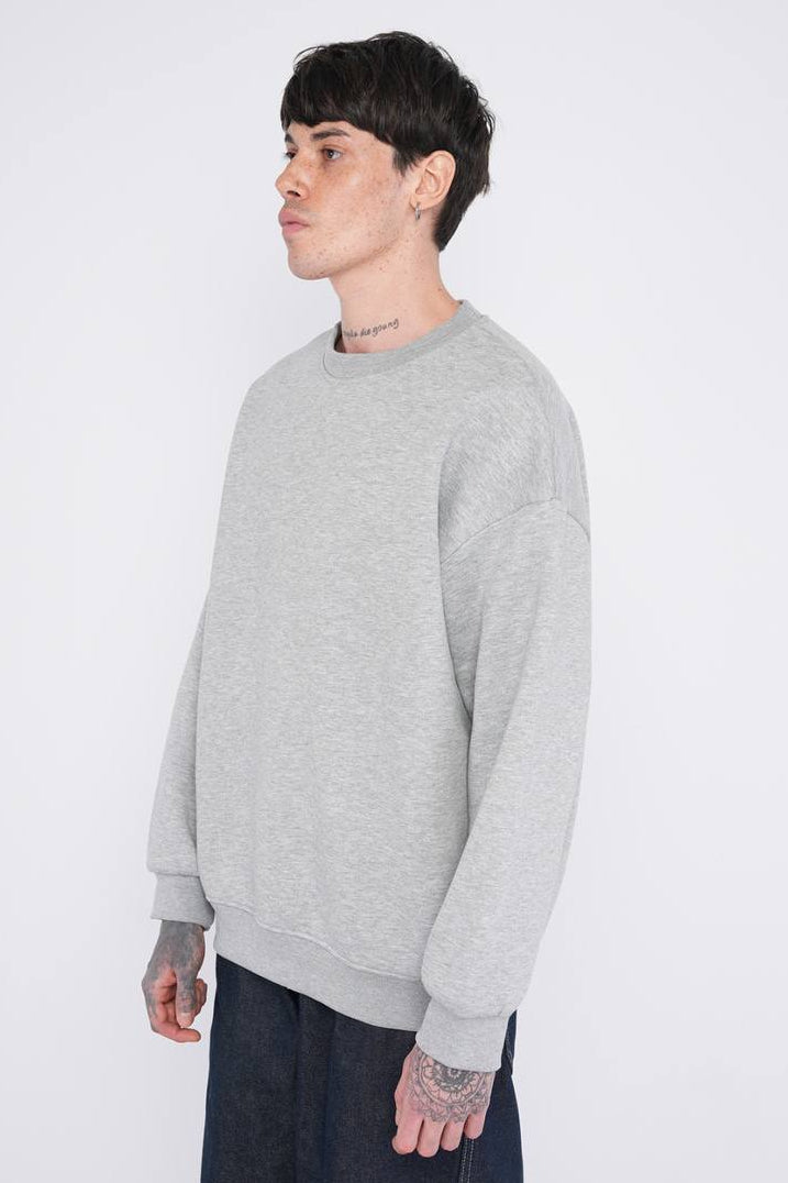 SWEATSHIRT OVERSIZE GREY MELANGE