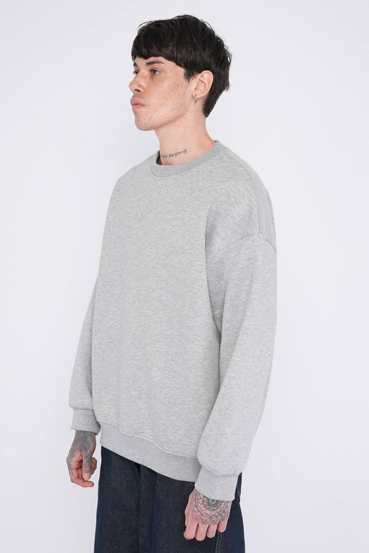 SWEATSHIRT OVERSIZE GREY MELANGE