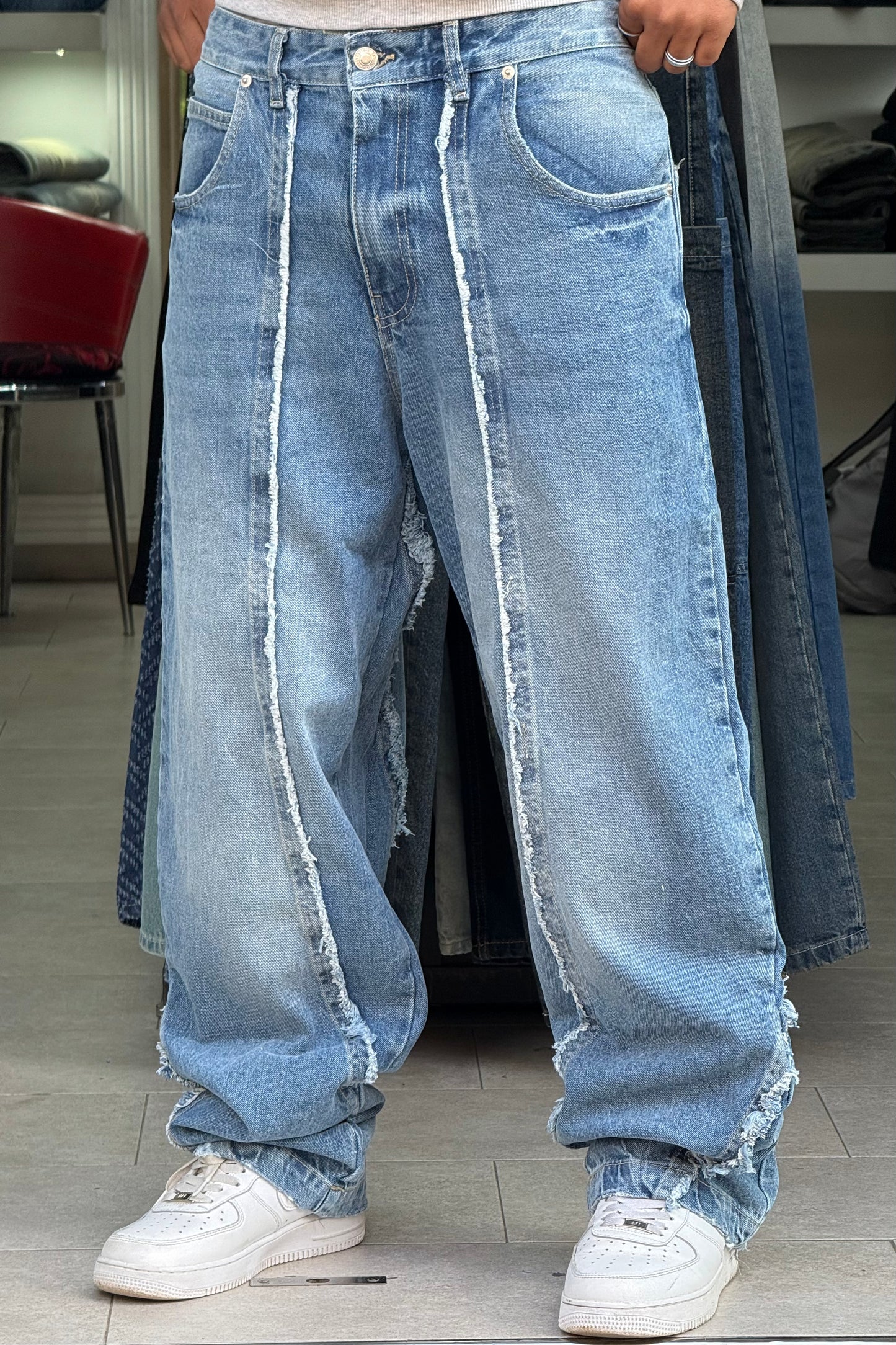 BAGGY JEANS STORM V3 BLEU