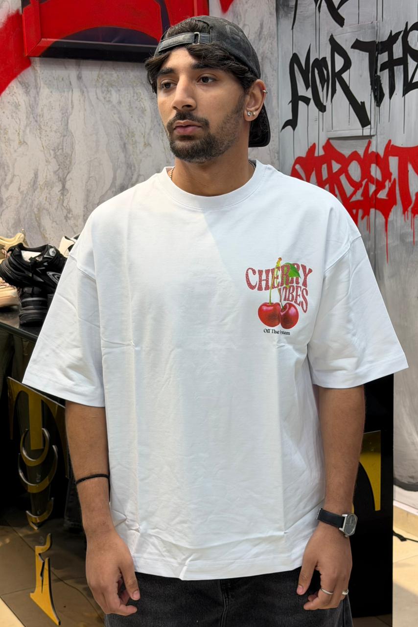 T-SHIRT CHERRY VIBES WHITE