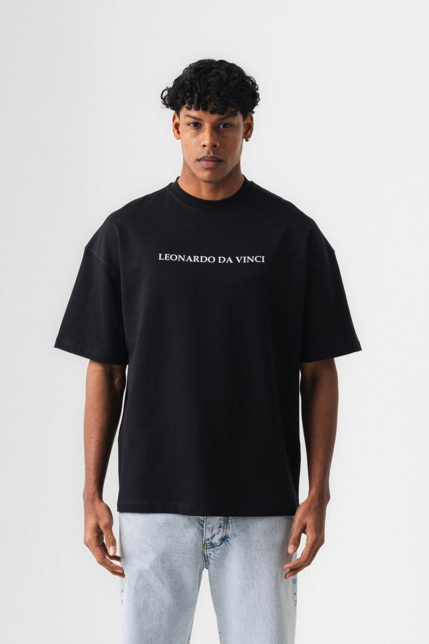 T-SHIRT LEONARDO DA VINCI BLACK ESCO