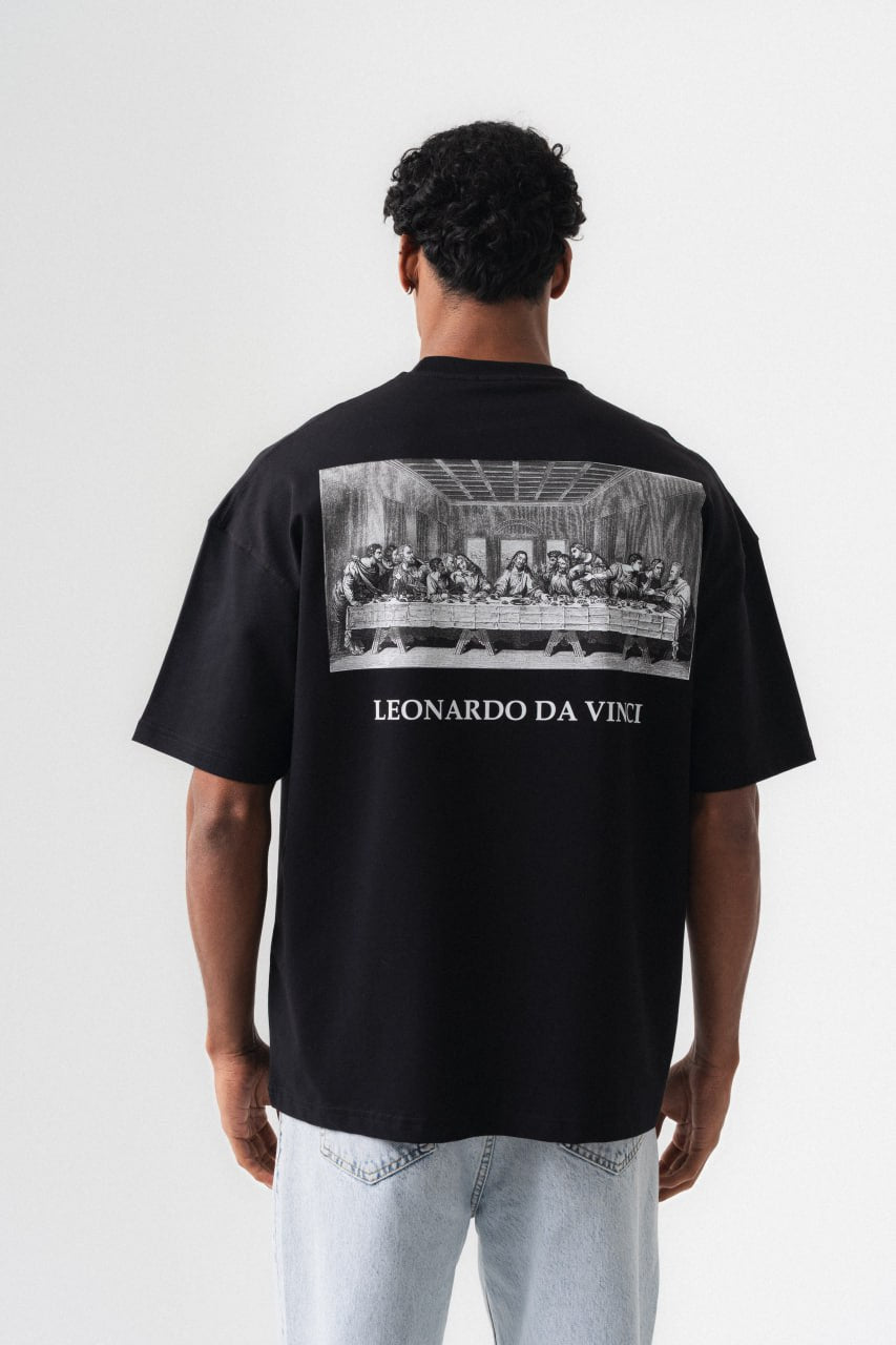 T-SHIRT LEONARDO DA VINCI BLACK ESCO