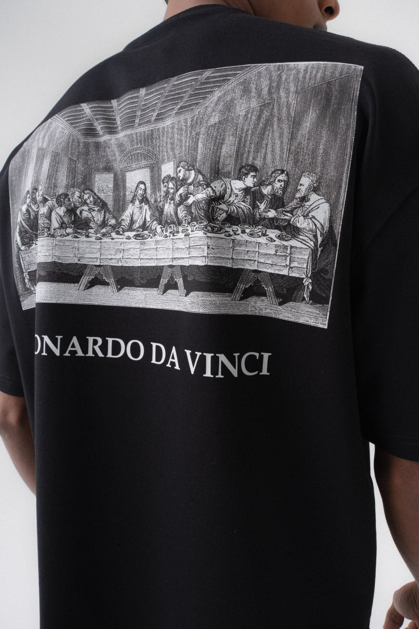 T-SHIRT LEONARDO DA VINCI BLACK ESCO
