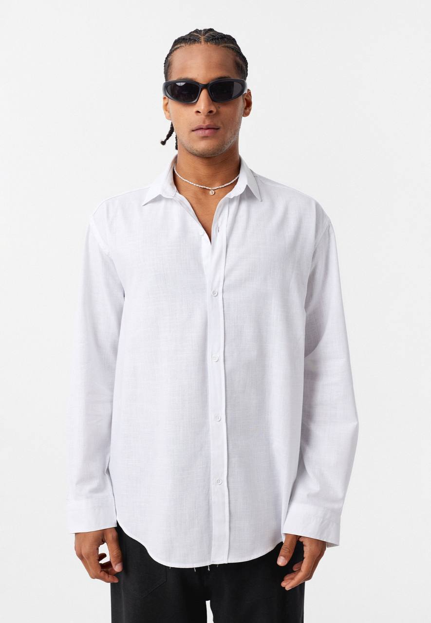 CHEMISE LIN VM ECRU V40-54