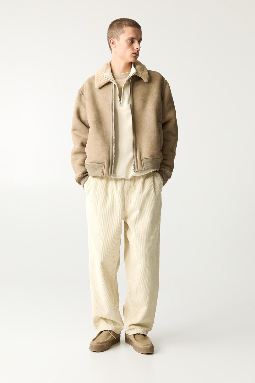 Faux shearling jacket beige P&B