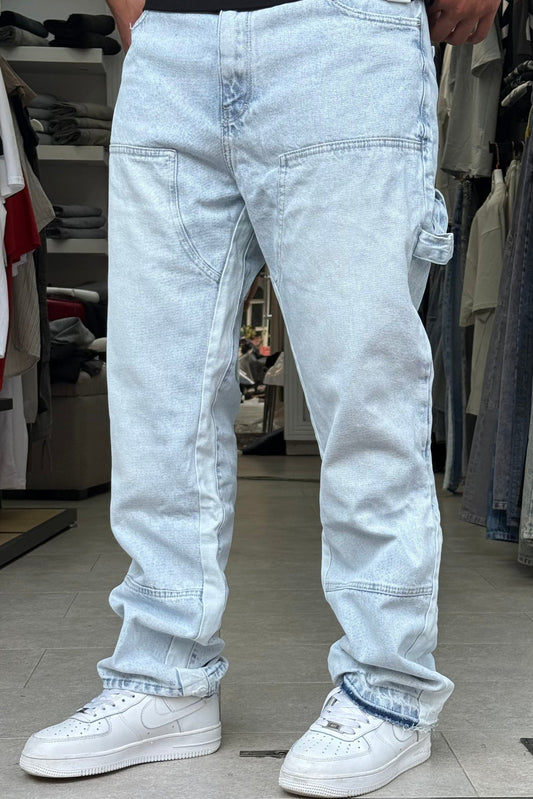 JEANS FLARE BANDE BLANC DELAVE
