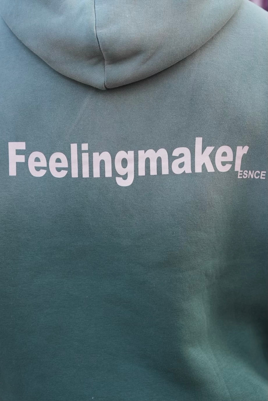 HOODIES FEELINGMAKER WASHED GREEN E71-83