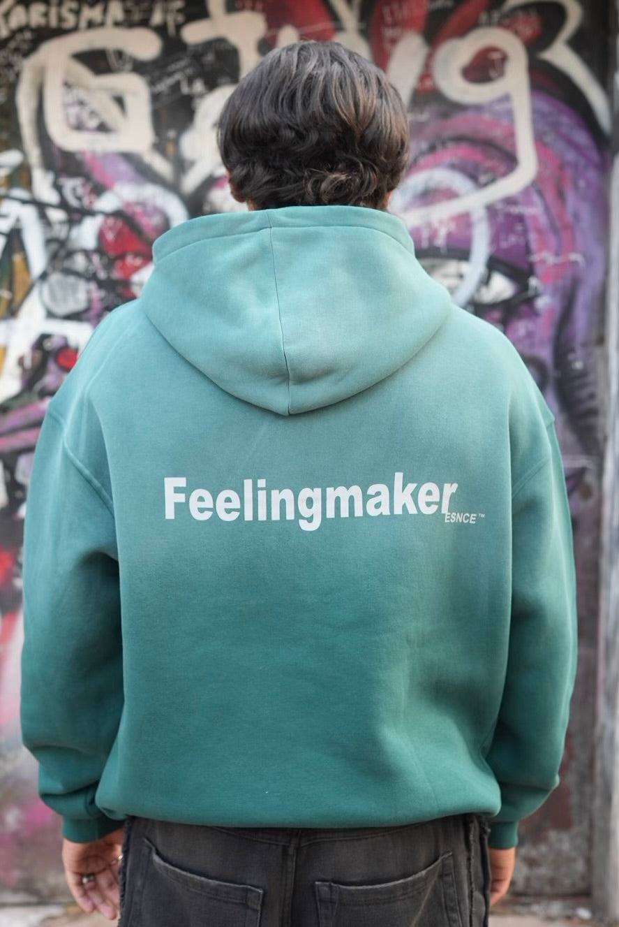 HOODIES FEELINGMAKER WASHED GREEN E71-83
