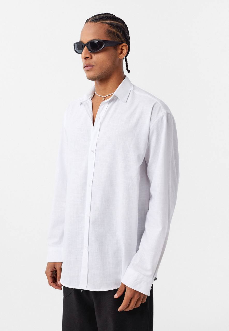 CHEMISE LIN VM ECRU V40-54