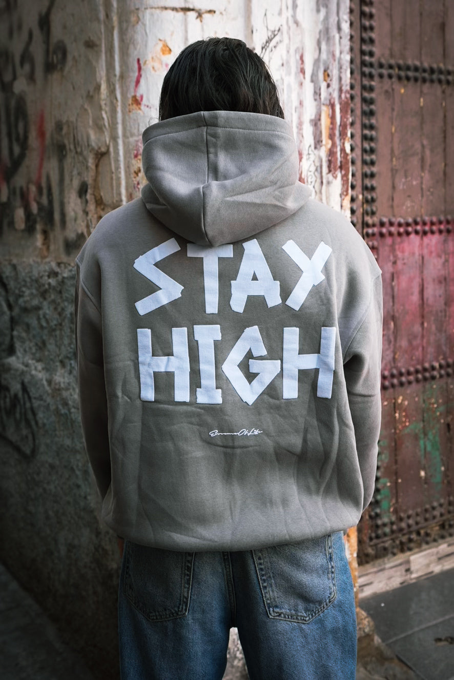 HOODIES STAY HIGH GRIS