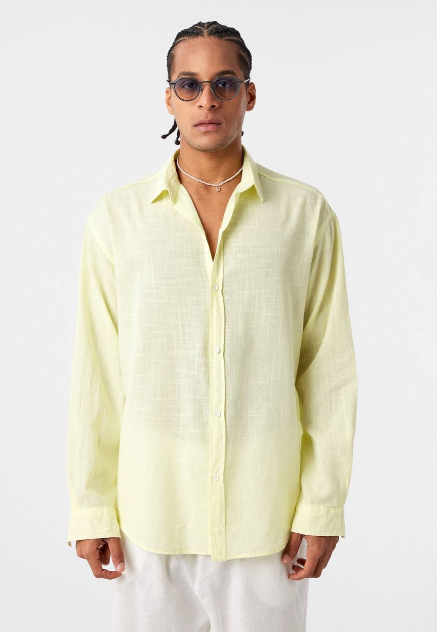 CHEMISE LIN VM YELLOW V40-54