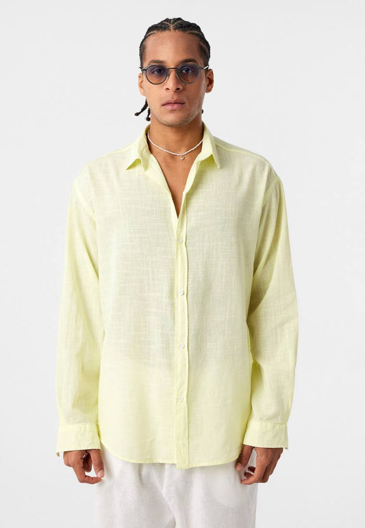 CHEMISE LIN VM YELLOW V40-54