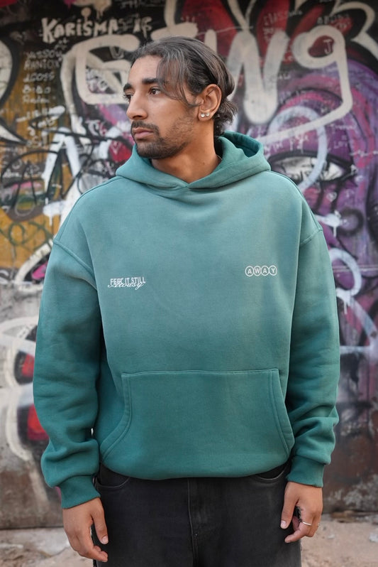 HOODIES FEELINGMAKER WASHED GREEN E71-83