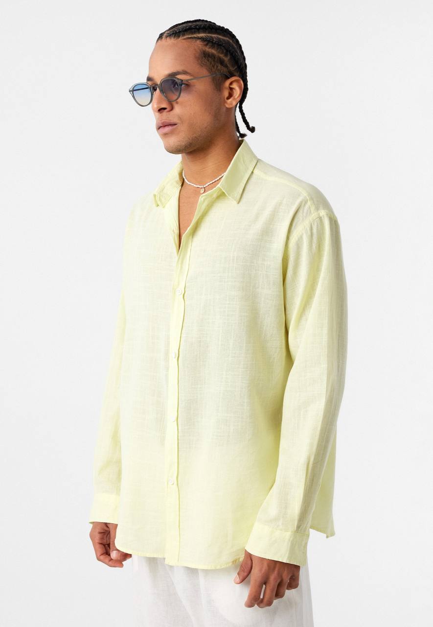 CHEMISE LIN VM YELLOW V40-54