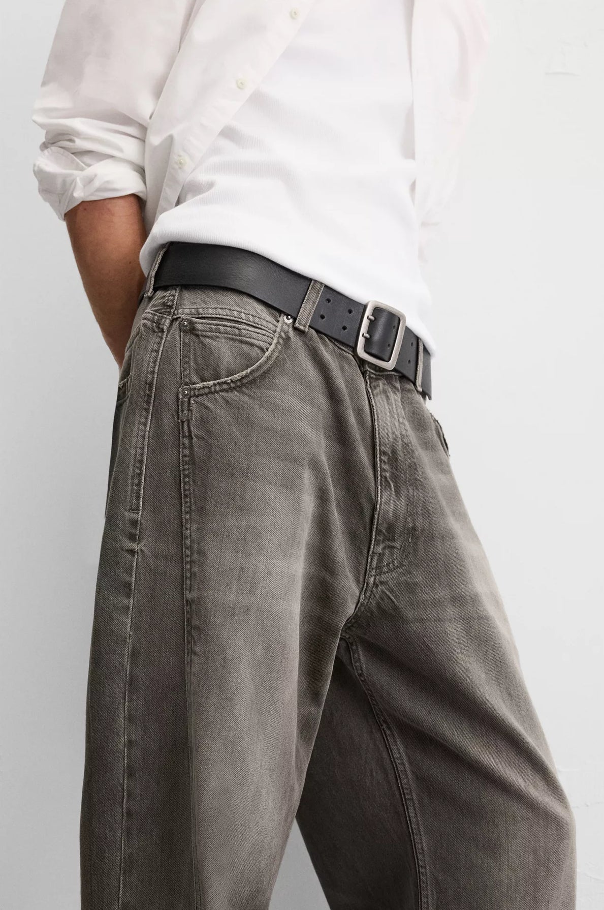 BAGGY JEANS WITH SEAM DETAIL DIRTY ZARA