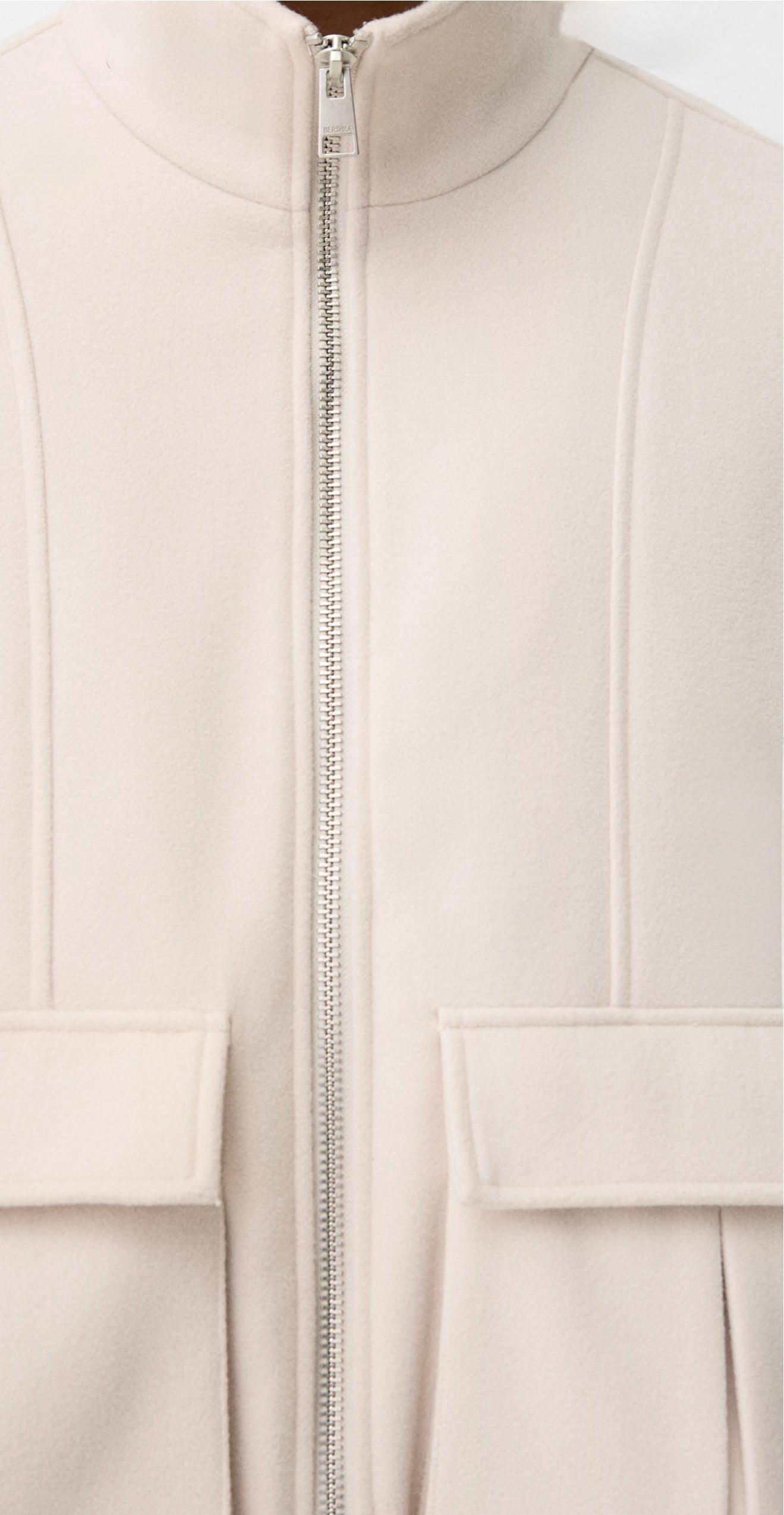 FELT TEXTURE JACKET BEIGE BERSHKA