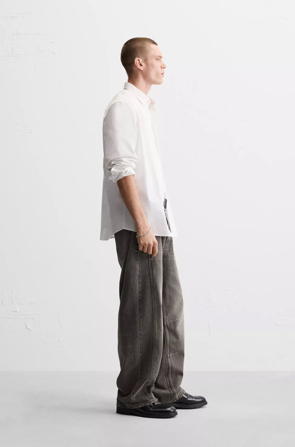 BAGGY JEANS WITH SEAM DETAIL DIRTY ZARA