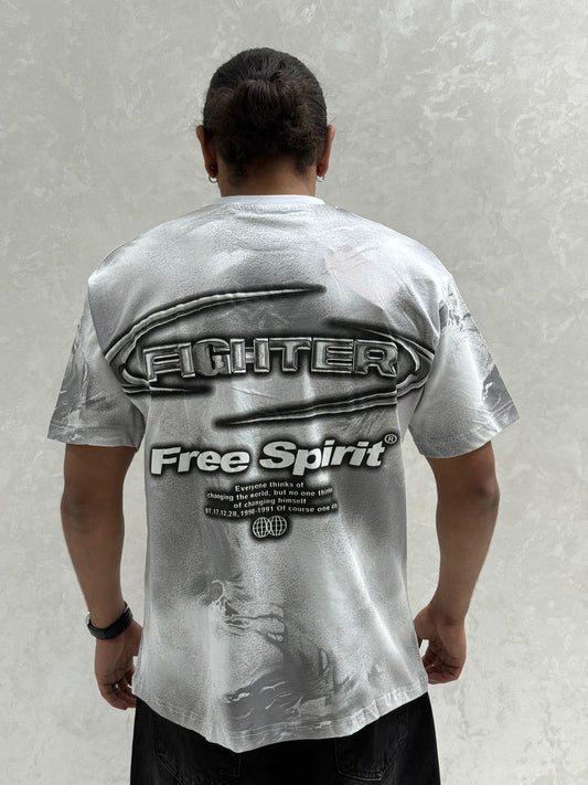 T-SHIRT FIGHTER BLANC YG-332