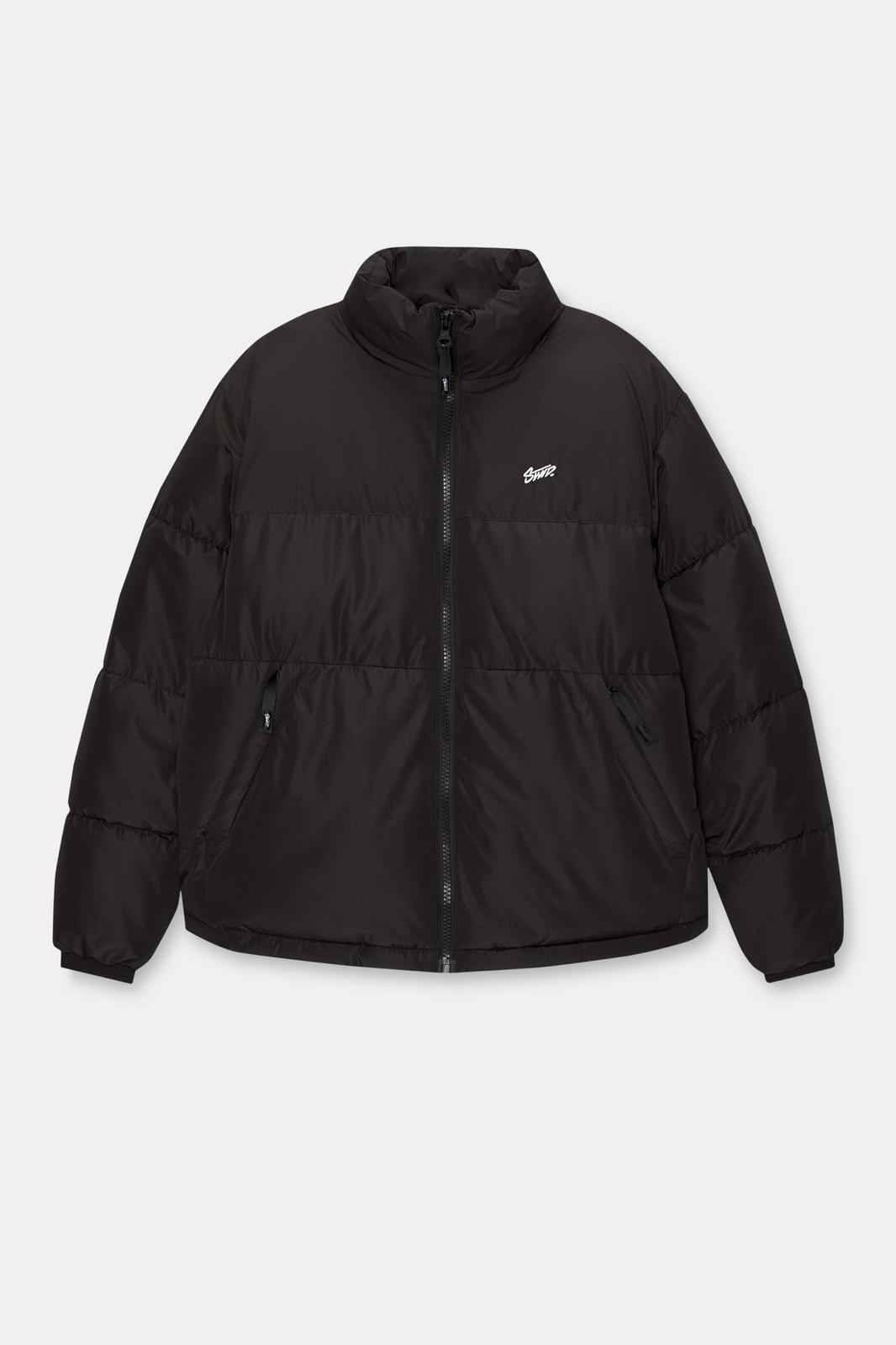 PUFER JACKET STWD BLACK P&B