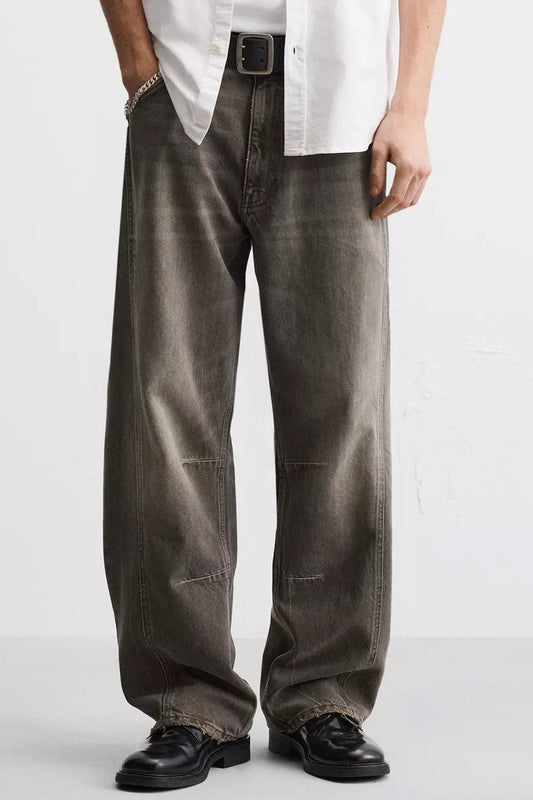 BAGGY JEANS WITH SEAM DETAIL DIRTY ZARA