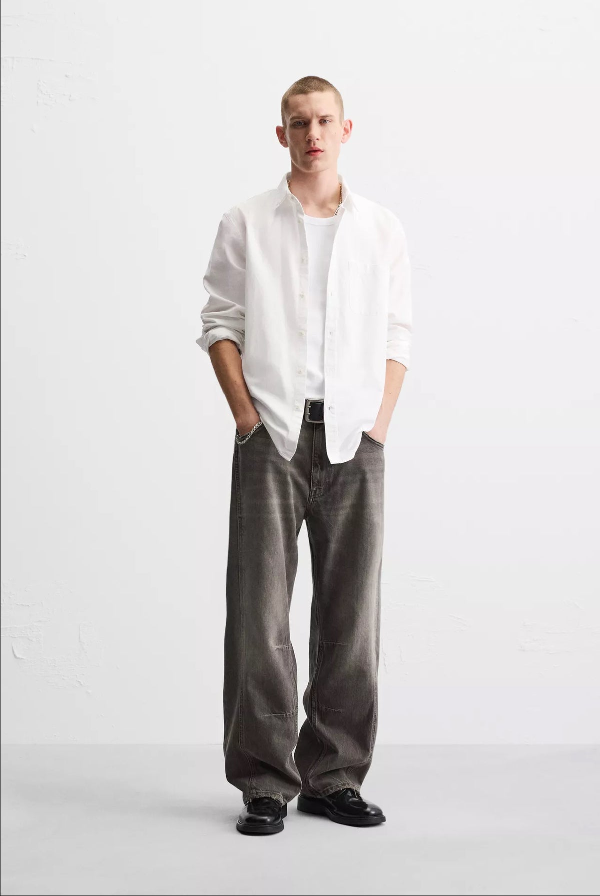 BAGGY JEANS WITH SEAM DETAIL DIRTY ZARA