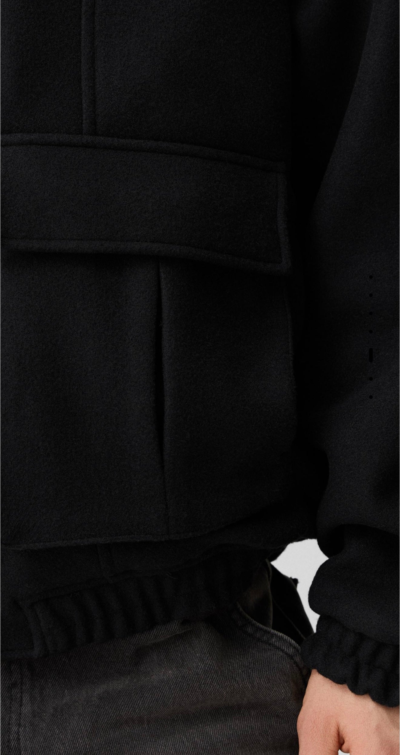 FELT TEXTURE JACKET BLACK BERSHKA