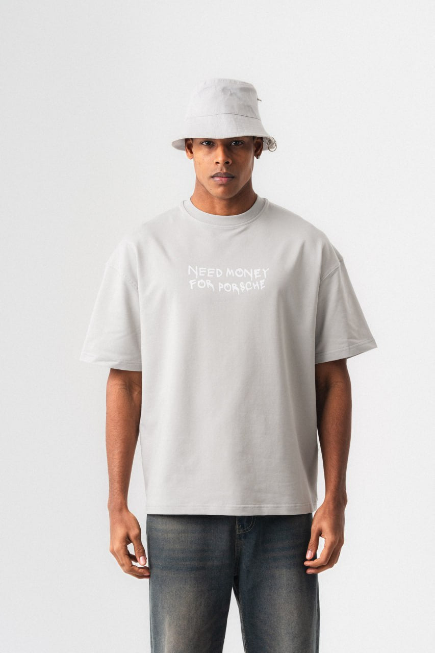 T-SHIRT NEED MONEY GREY ESCO
