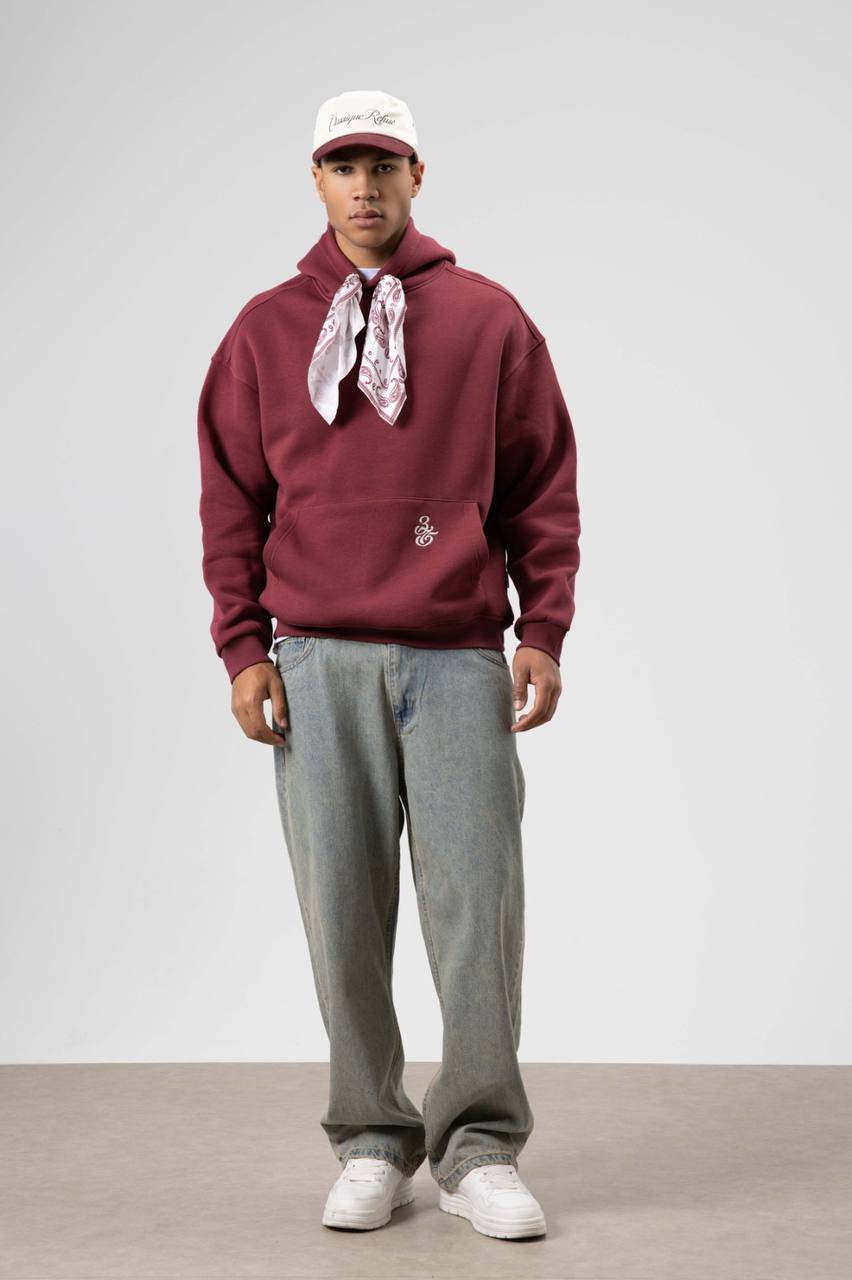 HOODIES STREET BURGUNDY v70-90