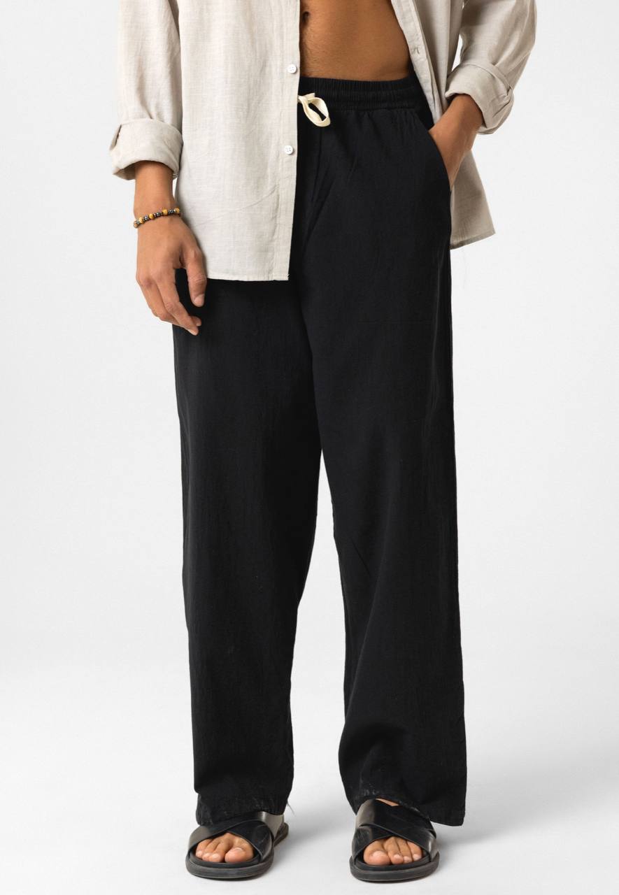 LINEN PANTS BLACK VM V80-22/ Y145